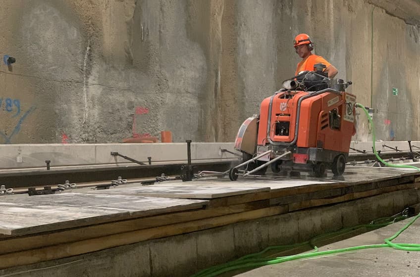 Corte en tunel