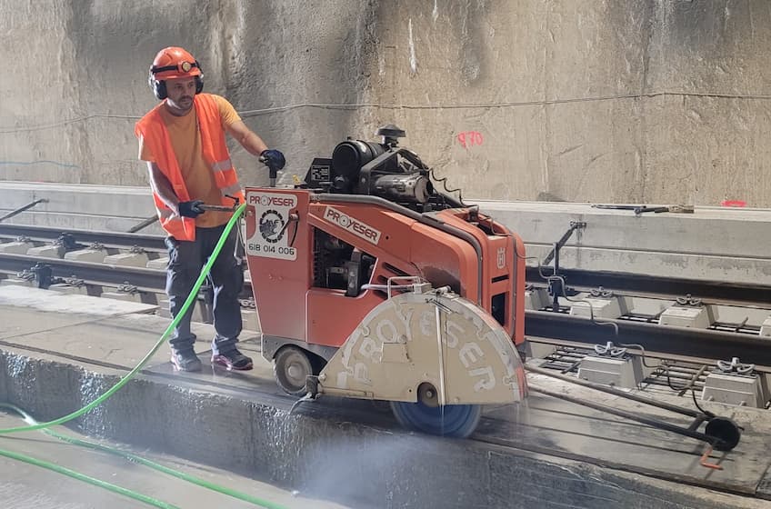 Corte en tunel