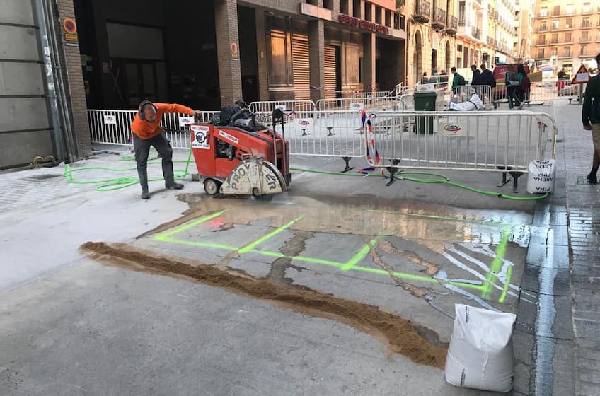 Corte solera anclajes
