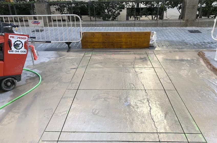 Corte solera anclajes