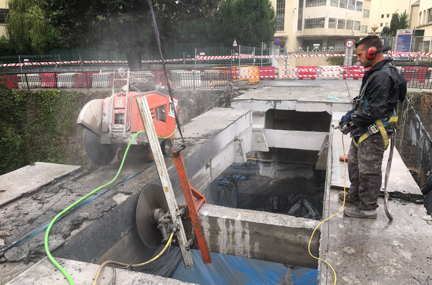 Retirada de puente en LLodio