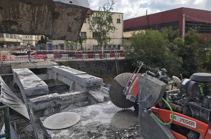Retirada de puente en LLodio