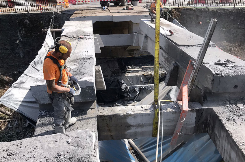 Retirada de puente en LLodio