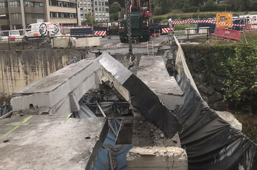 Retirada de puente en LLodio