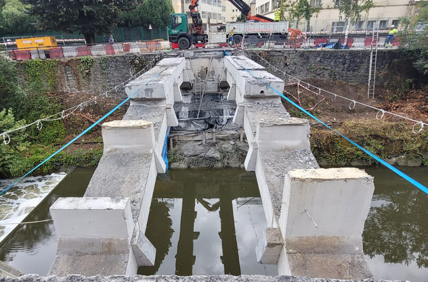 Retirada de puente en LLodio