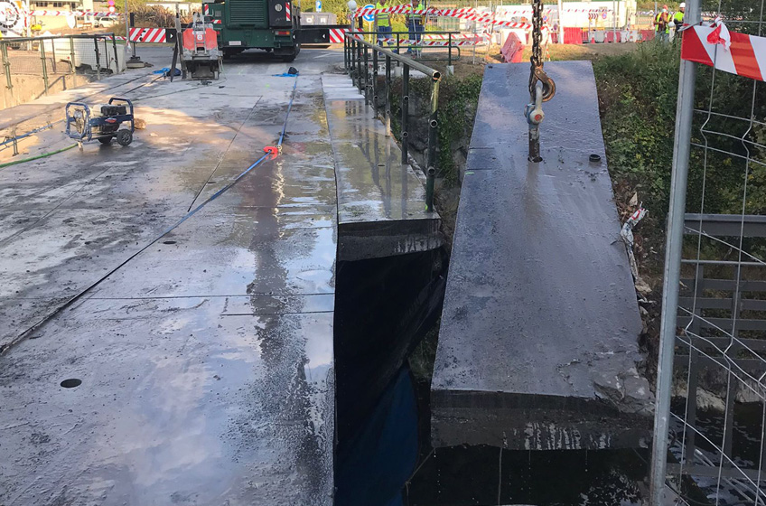 Retirada de puente en LLodio